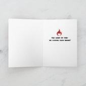 Carte d'anniversaire pour mari chaud de fumée (Intérieur)