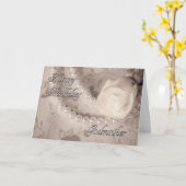 Carte d'anniversaire pour marraine (Fleur jaune)