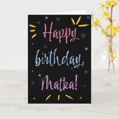 Carte d'anniversaire pour Matka (Fleur jaune)