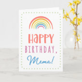 Carte d'anniversaire pour Mema (Fleur jaune)