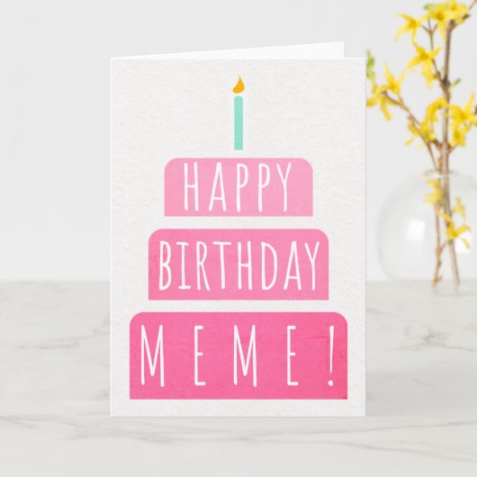 Carte d'anniversaire pour mème (Fleur jaune)