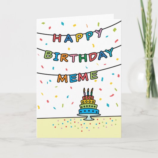 Carte d'anniversaire pour mème (Devant)