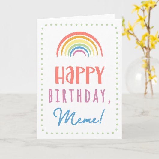 Carte d'anniversaire pour mème (Fleur jaune)