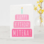Carte d'anniversaire pour Mitera (Fleur jaune)
