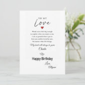 Carte d'anniversaire pour mon amour (Debout devant)
