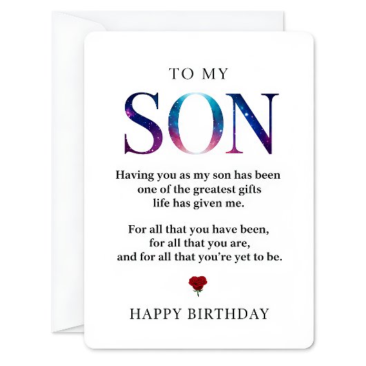 Carte d'anniversaire pour mon fils