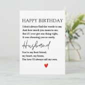 Carte d'anniversaire pour mon mari (Debout devant)