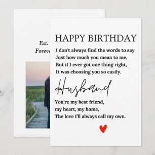 Carte d'anniversaire pour mon mari