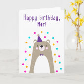 Carte d'anniversaire pour Mor (Fleur jaune)