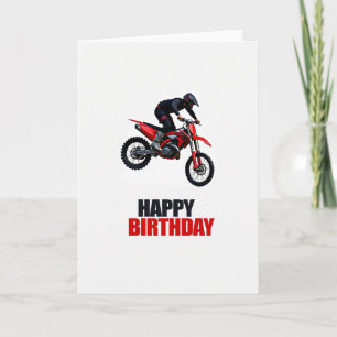 Carte d'anniversaire pour motard sauvage