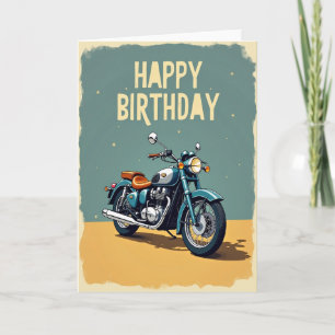 Carte d'anniversaire pour moto d'aventure