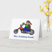 Carte d'anniversaire pour moto masculin (Fleur jaune)