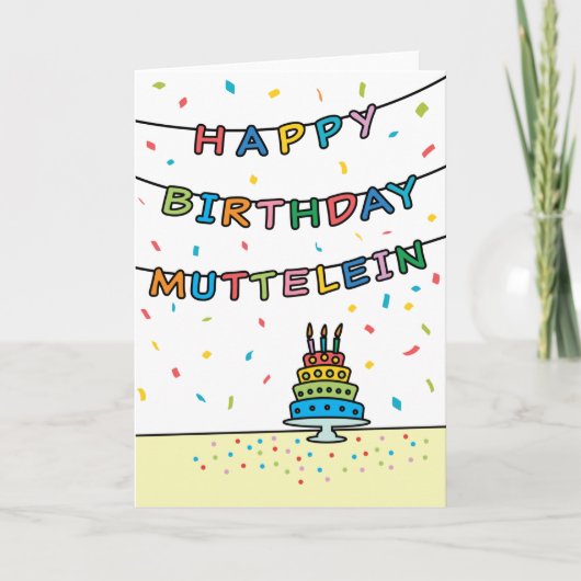 Carte d'anniversaire pour Muttelein (Devant)