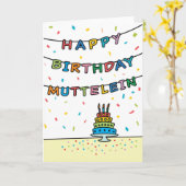 Carte d'anniversaire pour Muttelein (Fleur jaune)