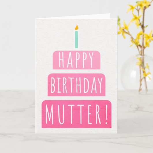 Carte d'anniversaire pour Mutter (Fleur jaune)