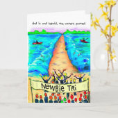 Carte d'anniversaire pour nageur - Tri pour nouvea (Fleur jaune)