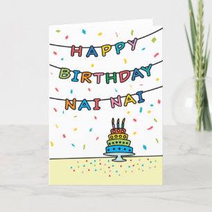 Carte d'anniversaire pour Nai Nai
