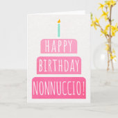 Carte d'anniversaire pour Nonnuccio (Fleur jaune)