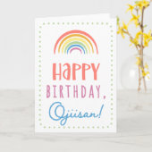 Carte d'anniversaire pour Ojiisan (Fleur jaune)