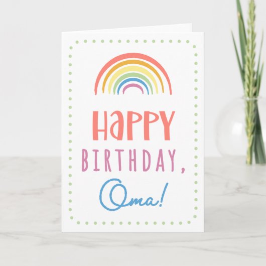 Carte d'anniversaire pour Oma (Devant)