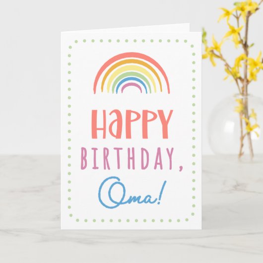 Carte d'anniversaire pour Oma (Fleur jaune)