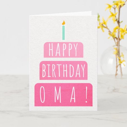 Carte d'anniversaire pour Oma (Fleur jaune)