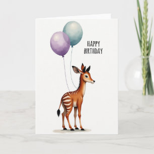 Carte d'anniversaire pour Ongulé Fantaisiste
