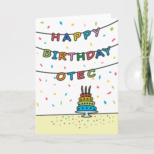 Carte d'anniversaire pour Otec (Devant)