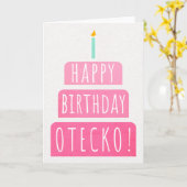 Carte d'anniversaire pour Otecko (Fleur jaune)