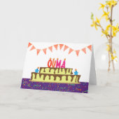 Carte d'anniversaire pour Ouma (Fleur jaune)