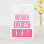 Carte d'anniversaire pour Pa (Fleur jaune)