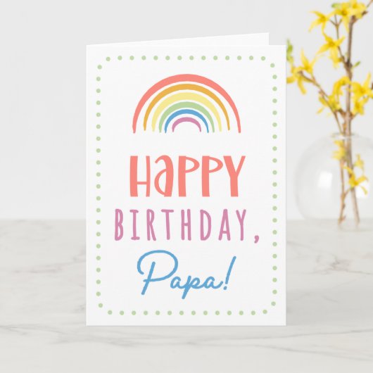 Carte d'anniversaire pour Papa (Fleur jaune)
