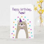 Carte d'anniversaire pour Papa (Fleur jaune)