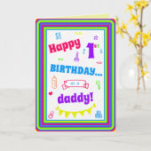 Carte d'anniversaire pour papa (Fleur jaune)