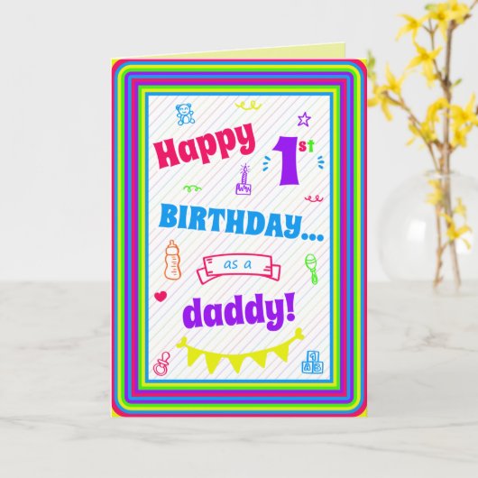 Carte d'anniversaire pour papa (Fleur jaune)