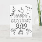 Carte d'anniversaire pour Papa : à compléter (Devant)