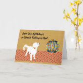 Carte d'anniversaire pour papa de chien de compagn (Fleur jaune)