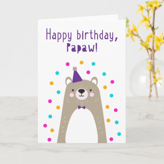 Carte d'anniversaire pour Papaw (Fleur jaune)