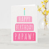 Carte d'anniversaire pour Papaw (Fleur jaune)