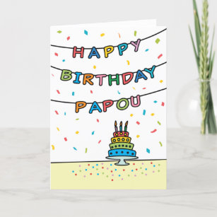 Carte d'anniversaire pour Papou