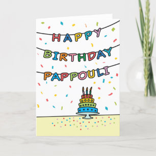 Carte d'anniversaire pour Pappouli