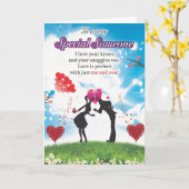 Carte d'anniversaire pour partenaire femme mari am (Fleur jaune)