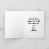 Carte d'anniversaire pour père senior amusant (Intérieur)