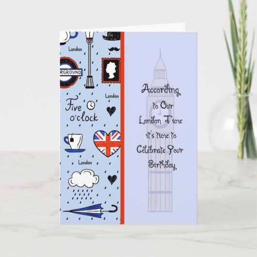 Carte d'anniversaire pour personne à Londres (Devant)