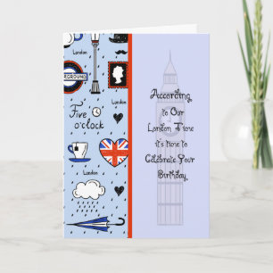 Carte d'anniversaire pour personne à Londres