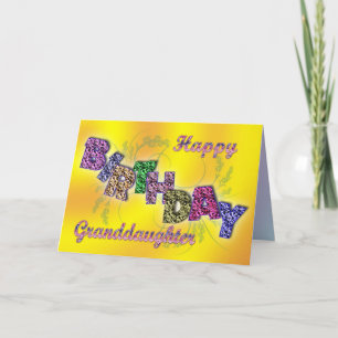 Carte d'anniversaire pour petite-fille avec texte