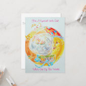 Carte d'anniversaire pour petites filles (Devant/Arrière en situation)