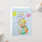 Carte d'anniversaire pour petites filles (Devant/Arrière en situation)