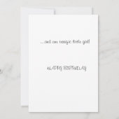 Carte d'anniversaire pour petites filles (Dos)