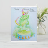 Carte d'anniversaire pour petites filles (Debout devant)